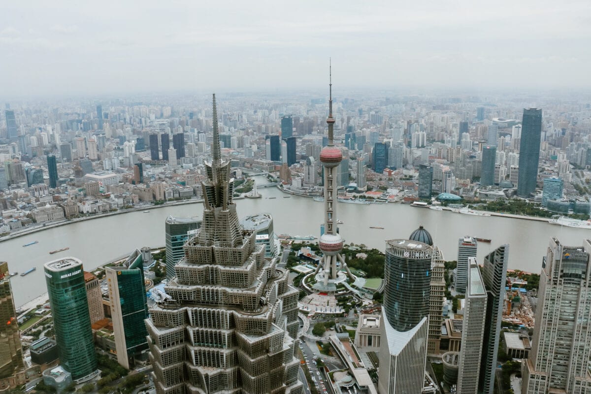 shanghai pudong skyline