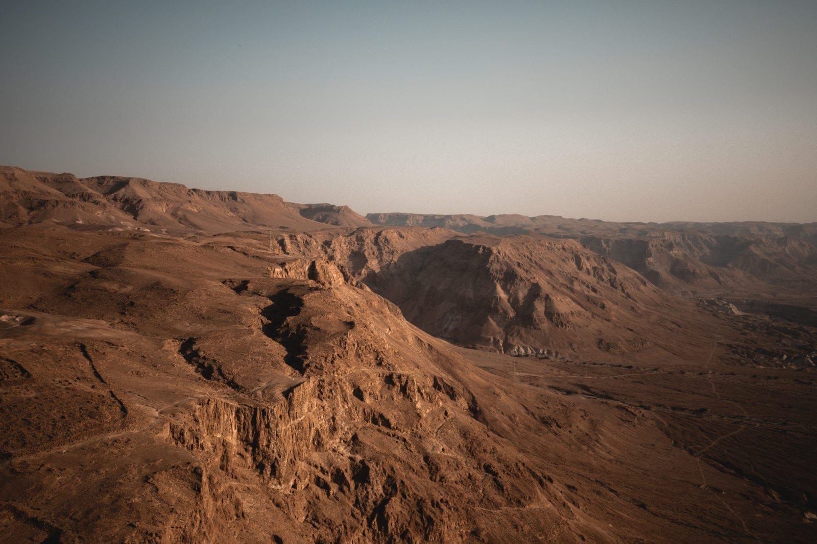 Masada sunrise: Desert Landscape Dead Sea and Judean Desert Israel