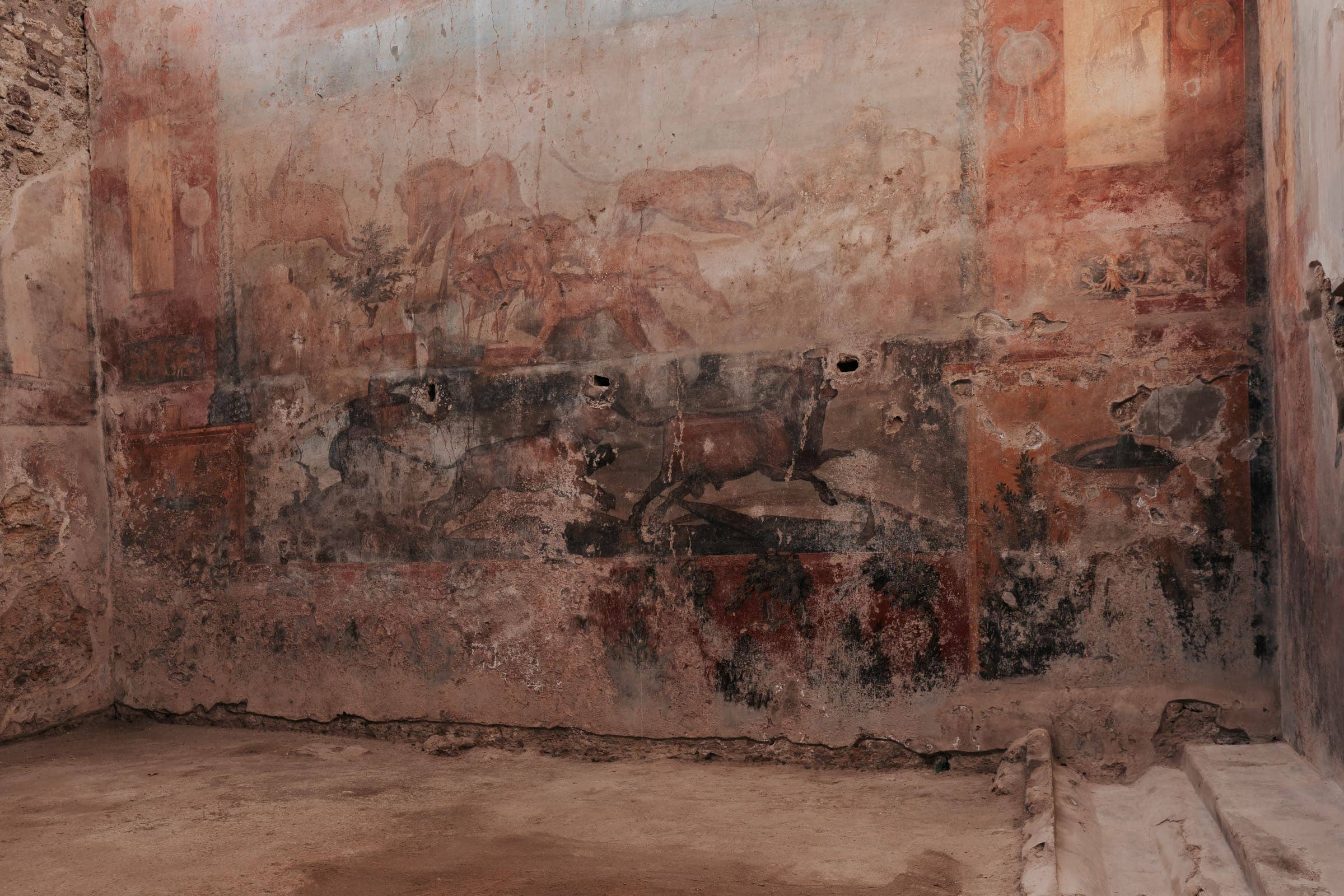Pompeii painting wall houses