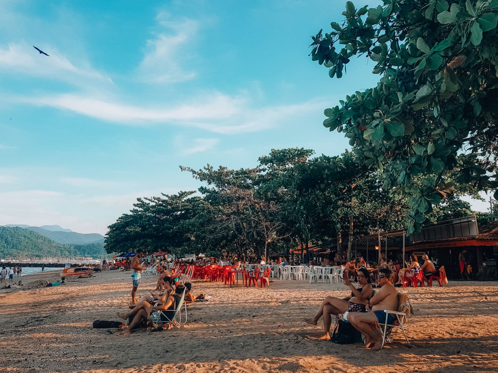 Praia do Pontal in Paraty at sunset