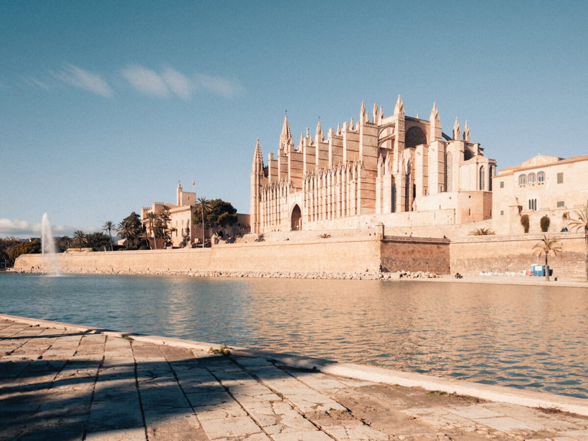 Cathedral on the waterfront in the sunshine